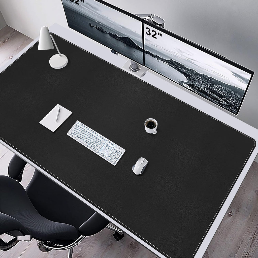 Aura Desk Mat stitched edge detail