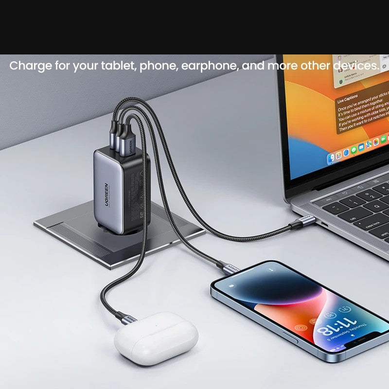 Aura Charge-65 — 3-port fast charging laptop phone tablet