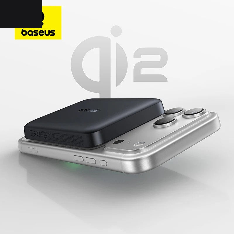 Aura MagCharge — Qi2 magnetic power bank on iPhone