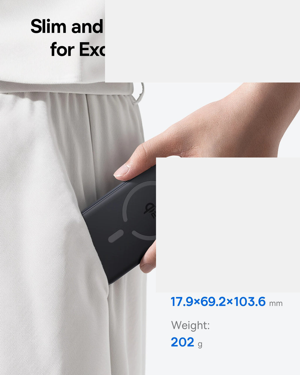 Aura MagCharge — ultra-slim profile in hand