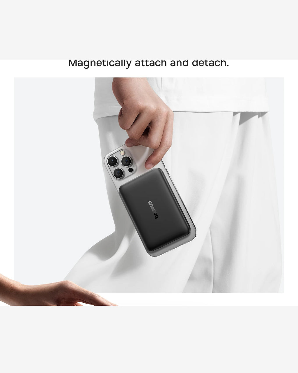 Aura MagCharge — snap magnetic attach lifestyle