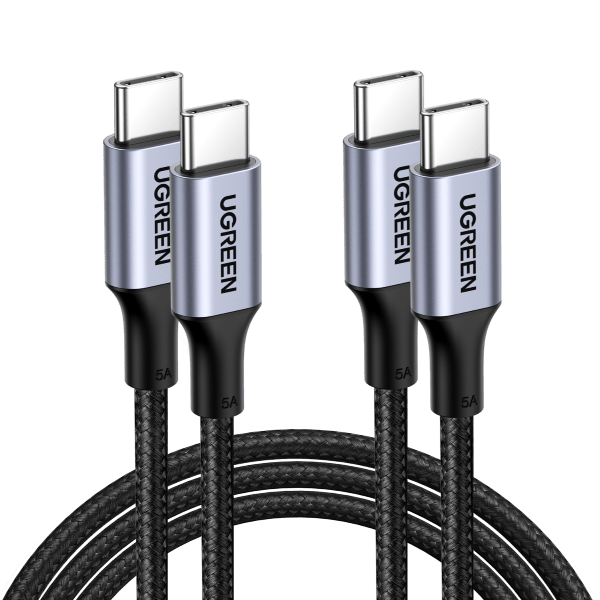 Aura Cable Pro 2-pack braided USB-C cables matte black